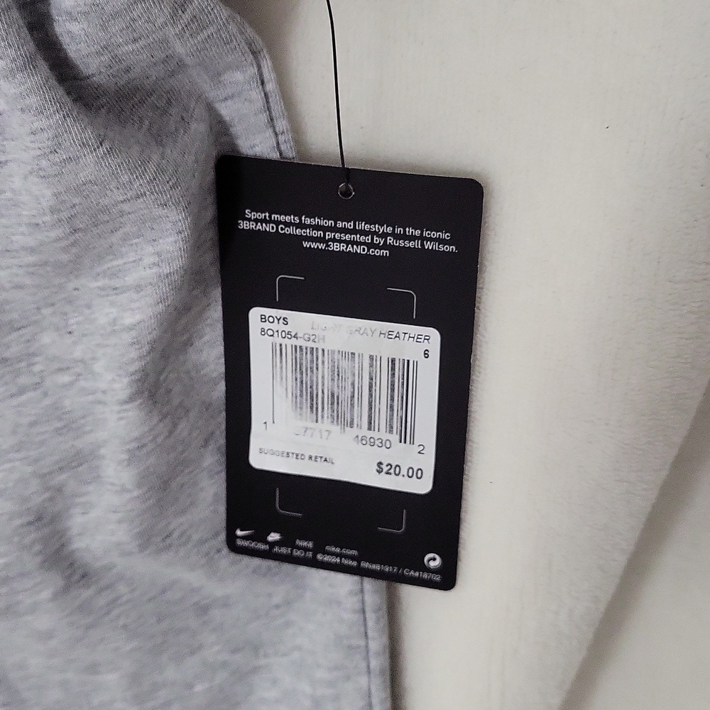 Nike Kids Gray Tee with Red and Black Design - Picture 3 of 4